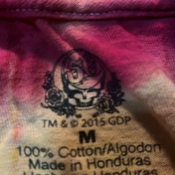 2015 Rare Vtg Grateful Dead 50th Anniversary Tie Dye Shirt M Orange Yellow - Picture 4 of 8